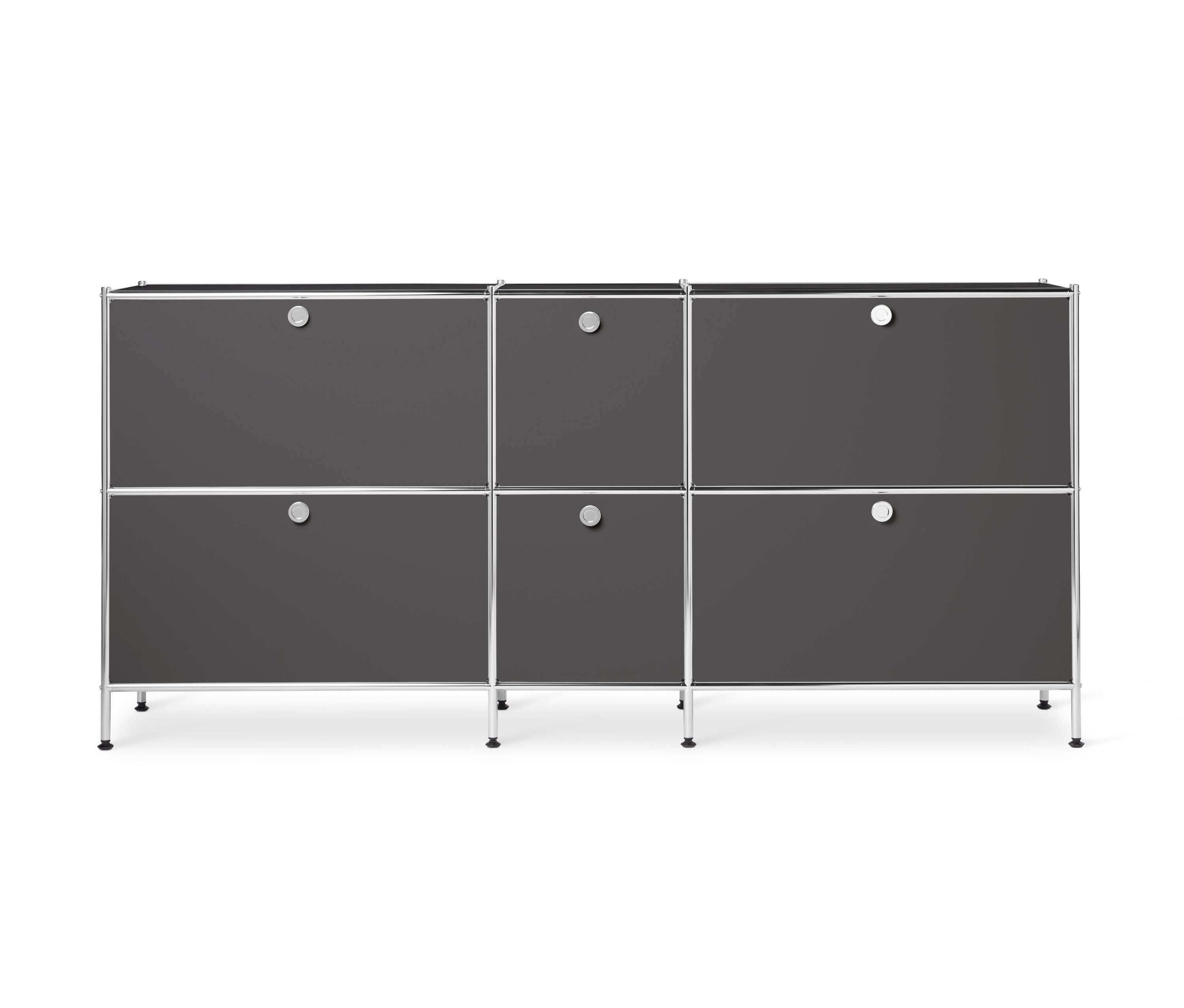 Tchibo - Metalowa szafka typu sideboard »Cn3« duża - kolor: szary