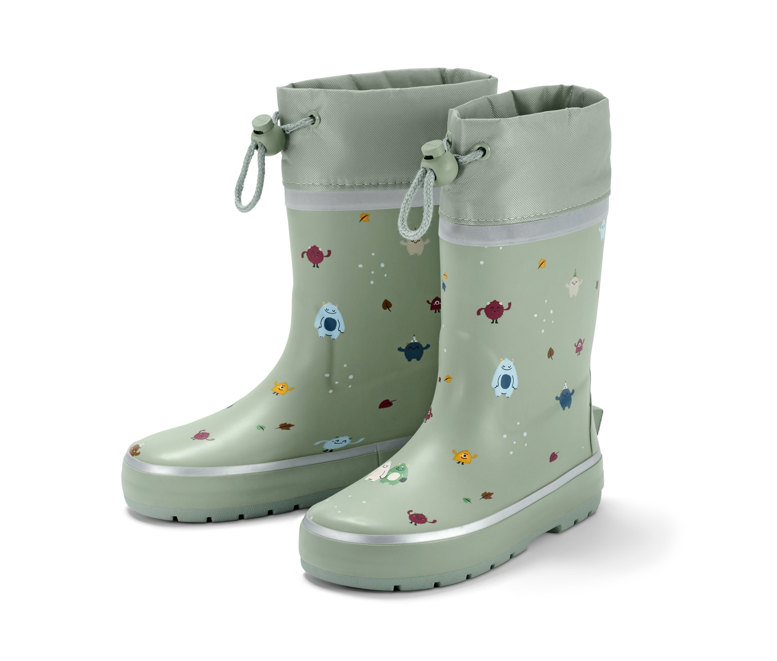 Tchibo - Kalosze z wzorem w potwory- zielony/z nadrukiem