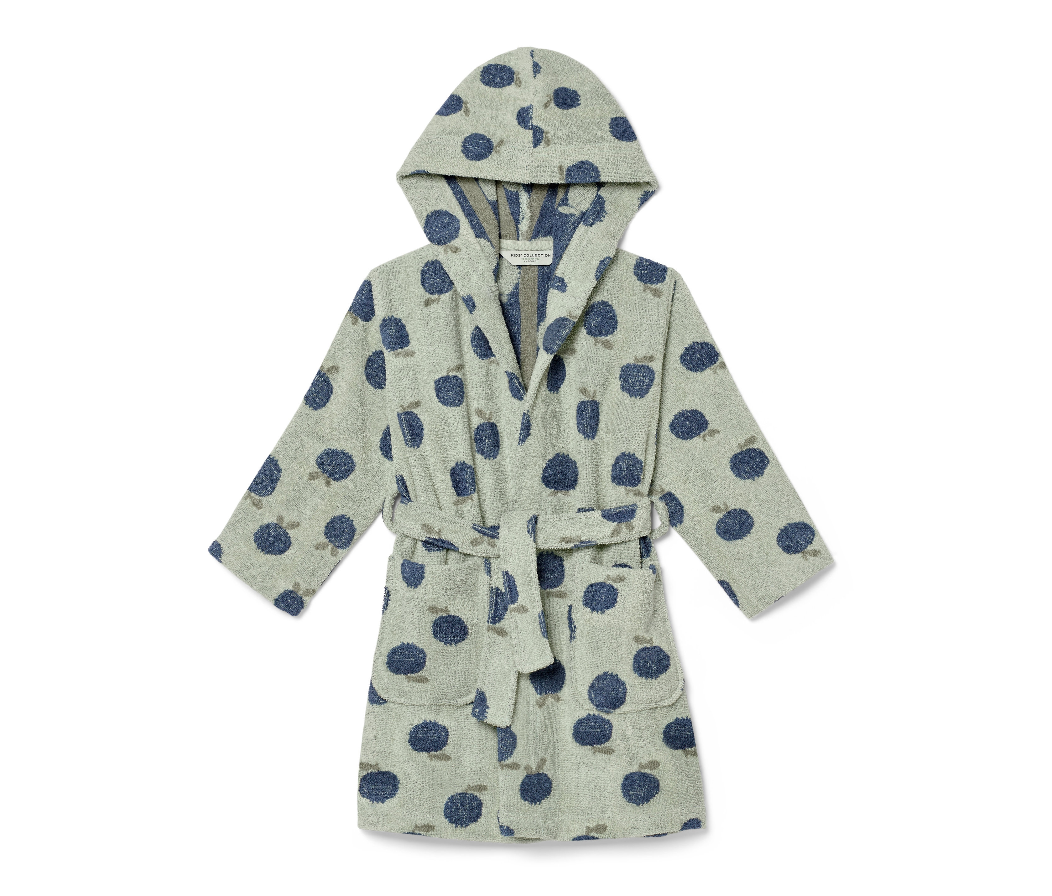 Tchibo - Szlafrok dziecięcy- zielony/turkusowy/z nadrukiem