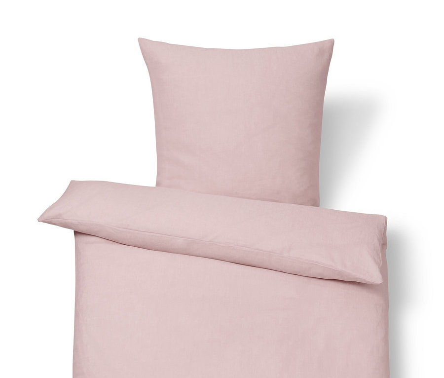 Bladoróżowa pościel lniana w rozmiarze standardowym i niestandardowym.