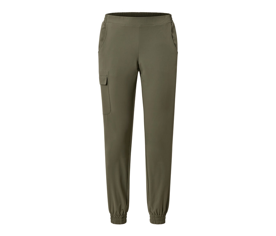 Khaki softshellowe spodnie joggery.