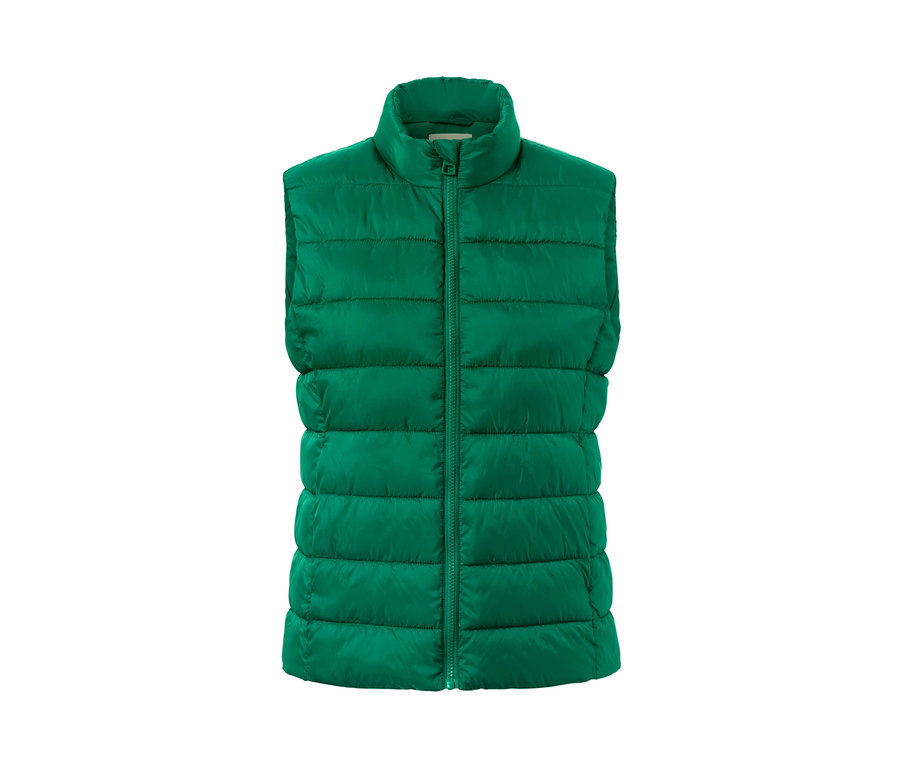 Zielona kamizelka pikowana.