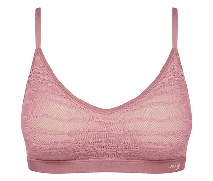 Koronkowy biustonosz push-up sloggi FREE Evolve, date night pink