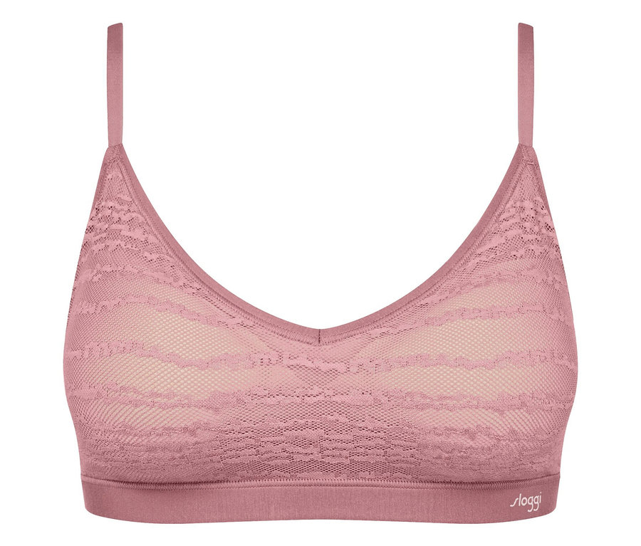 Koronkowy biustonosz push-up sloggi FREE Evolve, date night pink.