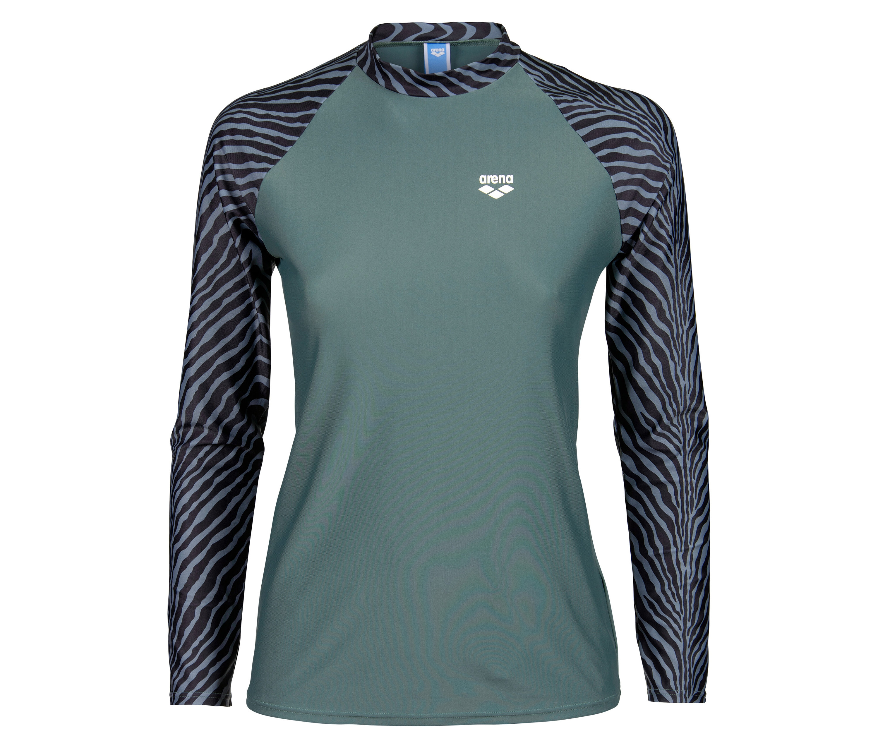 Damska koszulka kąpielowa arena z długim rękawem- zielony