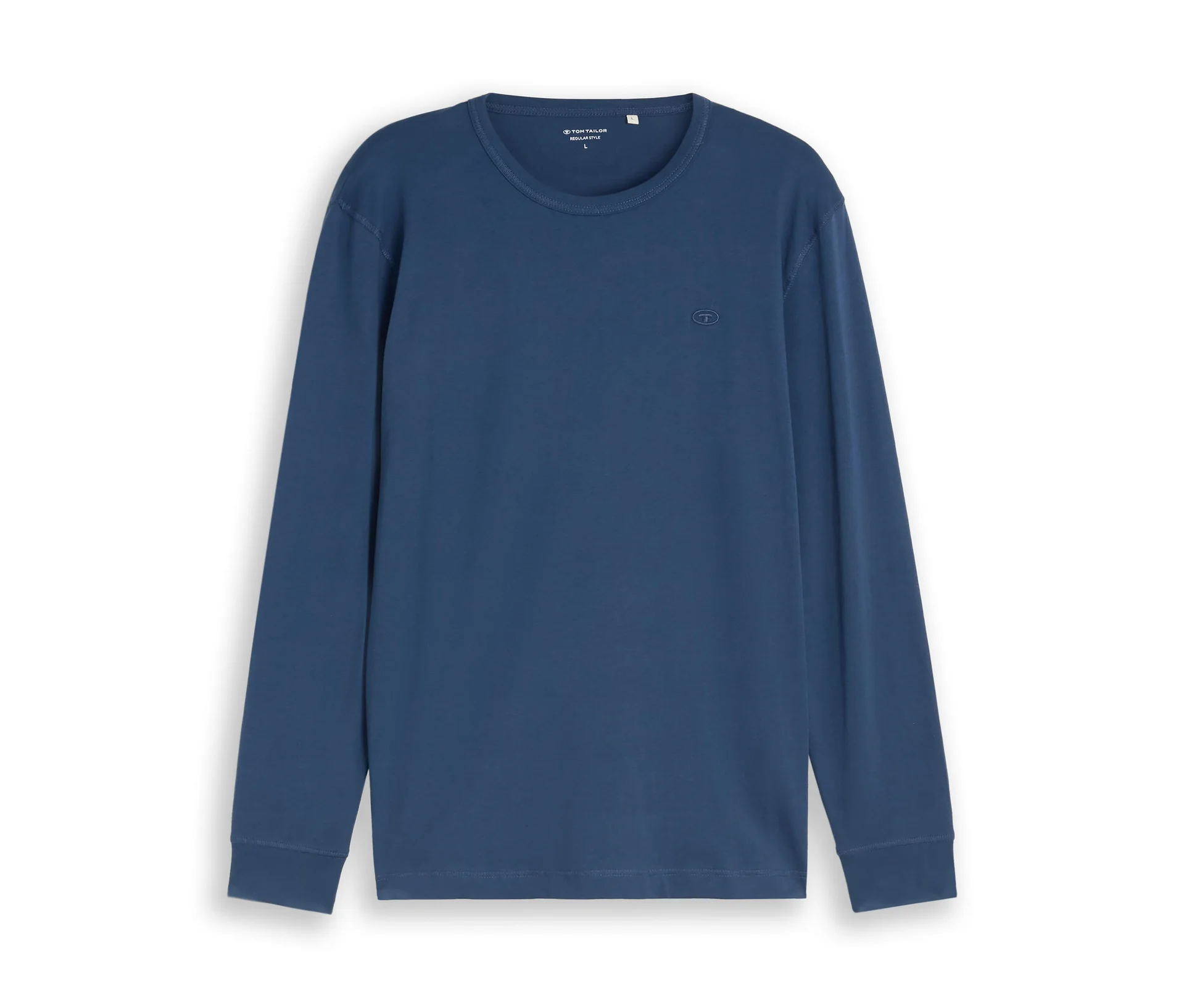Koszulka z długim rękawem Tom Tailor Basic, Dark Duck Blue