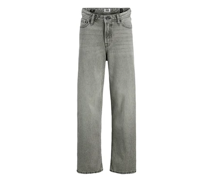 Szare jeansy Jack&Jones JJOrginial Alex, leżące płasko.