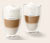 Szklanki do kawy latte macchiato, z nadrukiem wąsów