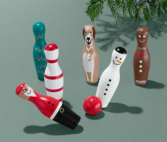 Zestaw do gry w mini kręgle »Xmas«