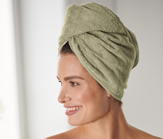 Ręcznik turban, zielony