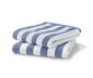Wysokiej jakości ręczniki, 2 sztuki, niebiesko-białe w paski