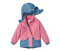Ciepła kurtka przeciwdeszczowa z materiałem z recyklingu, niebiesko-różowa