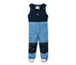 Ciepłe spodnie przeciwdeszczowe z górą z polaru z materiałem z recyklingu, niebieskie