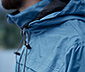 Wiatroszczelna męska przeciwdeszczowa kurtka outdoorowa, niebieska