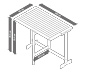Zestaw składanych mebli balkonowych »Lenja«, 3-częściowy