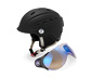 Ochronny kask narciarski i snowboardowy hardshell z wizjerem