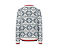 Sweter z dzianiny z norweskim wzorem