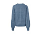 Sweter z dzianiny z wzorem warkoczowym, błękitny 
