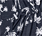 Damska sukienka z kimonowymi rękawami i sznurkiem w talii, granatowa w białe palmy