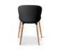 Krzesło z tworzywa sztucznego z recyklingu, czarne