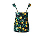 Piżama damska na ramiączkach z krótkimi spodenkami, czarna ze wzorem w cytryny