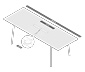 Stół rozsuwany »Elin« na aluminiowej ramie
