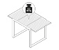 Stół rozsuwany »Lenja« o kwadratowym kształcie i kompaktowych wymiarach