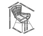 Krzesło ogrodowe z plecionką polirattanową
