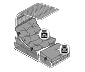 Fotel ogrodowy z dachem i wysuwanym podnóżkiem