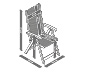 Składane krzesło »Jara« z plecionką tekstylną