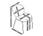 Tapicerowane krzesło designerskie, szarobeżowe