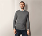 Męski sweter z wełny merino, jasnoszary nakrapiany
