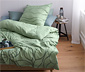 Pościel z mieszanki bawełny i włókna Tencel™, wielkość standardowa, kolor zielony