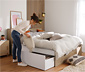 Łóżko z szufladami, ok. 160 x 200 cm