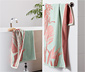 Ręczniki welurowe z tropikalnym wzorem, pastelowe, 2 sztuki