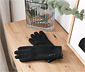 Rękawiczki z łączonych materiałów, czarne