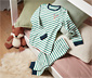 Piżama z dzianiny interlock z bawełny ekologicznej