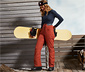 Spodnie narciarskie i snowboardowe, pomarańczowe