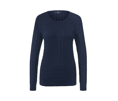 Sweter z dzianiny z warkoczowym wzorem Tchibo