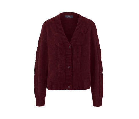 Sweter z dzianiny z wzorem warkoczowym Tchibo