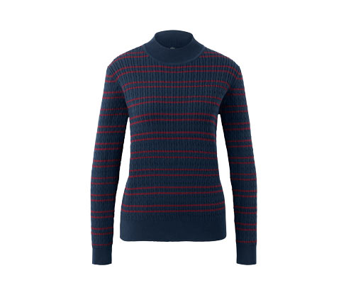 Sweter z delikatnej dzianiny z wzorem warkoczowym Tchibo