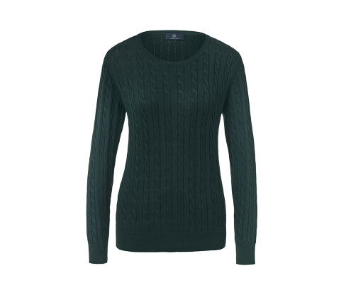 Sweter z dzianiny z wzorem warkoczowym Tchibo
