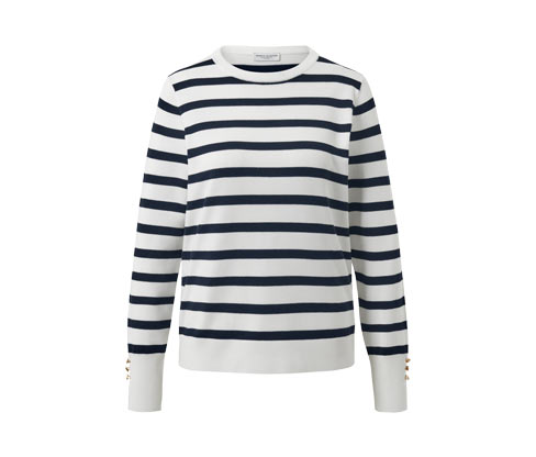 Sweter z delikatnej dzianiny w paski Tchibo
