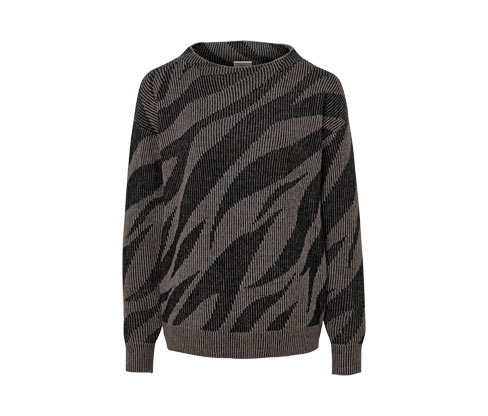 Sweter z dzianiny z żakardowym wzorem Tchibo