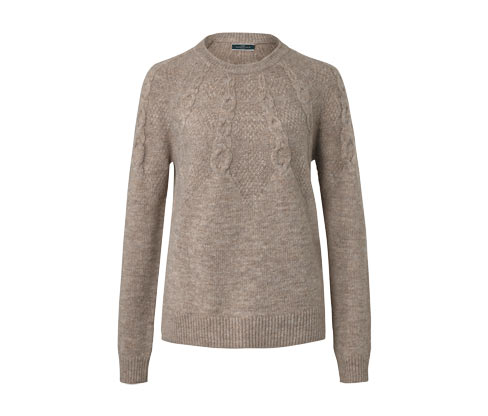Sweter o grubym splocie z wzorem warkoczowym Tchibo