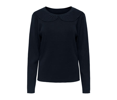 Sweter z dzianiny z kołnierzem Tchibo
