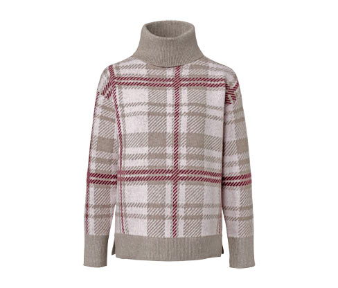 Sweter z dzianiny z golfem Tchibo
