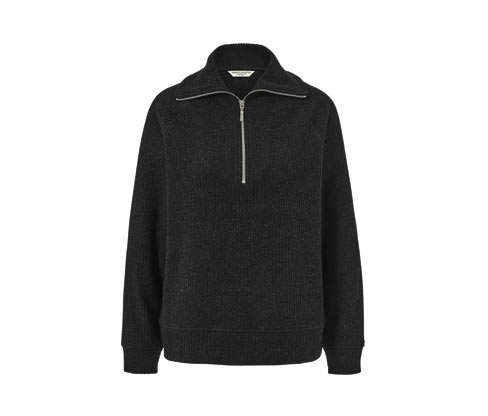 Sweter z kołnierzem typu troyer Tchibo