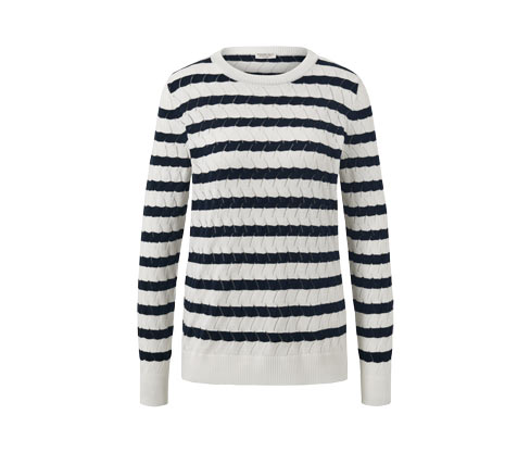 Pasiasty sweter z dzianiny Tchibo
