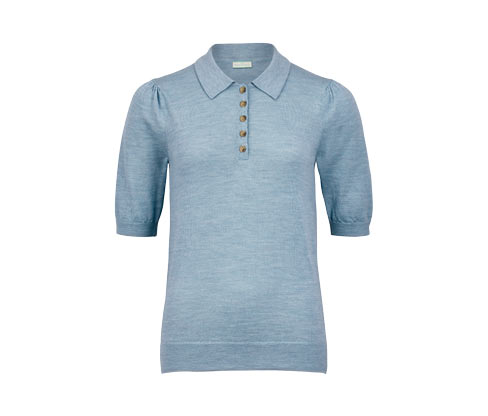 Koszulka polo z dzianiny wełnianej (wełna merino) Tchibo